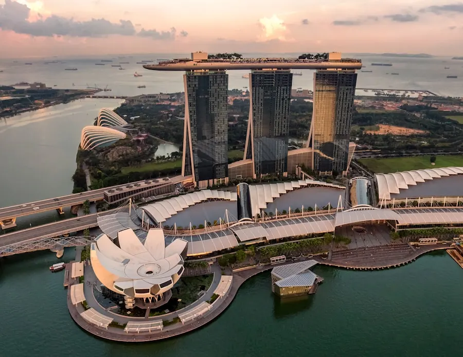 Marina Bay Sands infinity pool skyline at night — Singapore honeymoon package from India